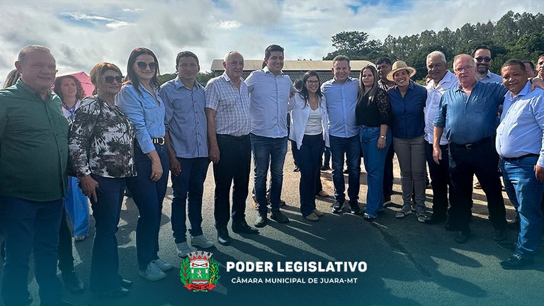 Legislativo Municipal acompanha visita do Governador Mauro Mendes à Juara
