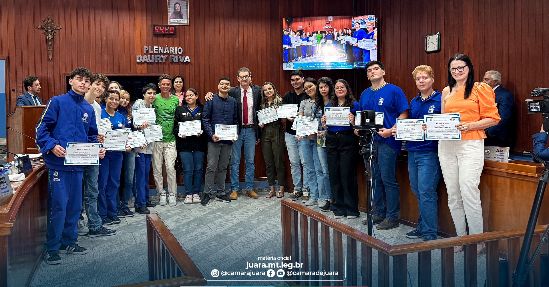 Moções de Aplausos à servidores, instituições e estudantes foram aprovadas durante a 24ª Sessão Ordinária
