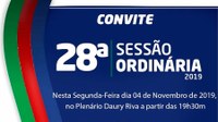 Segunda, 04 de novembro, tem Sessão Ordinária na Câmara Municipal.