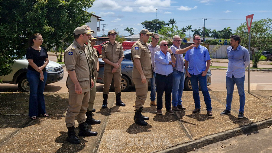 Visita técnica dos Bombeiros define local da nova unidade em Juara
